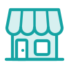teal business storefront icon
