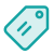 teal price tag icon