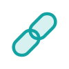 teal chain link icon