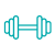 teal dumbbell icon