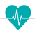 teal heart beat graph icon